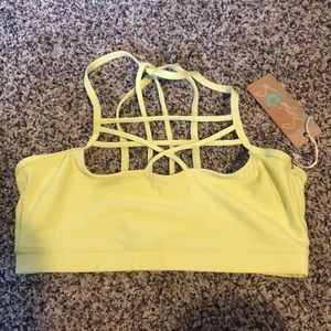 Bright Yellowish Green Scorpio Sol Sports Bra